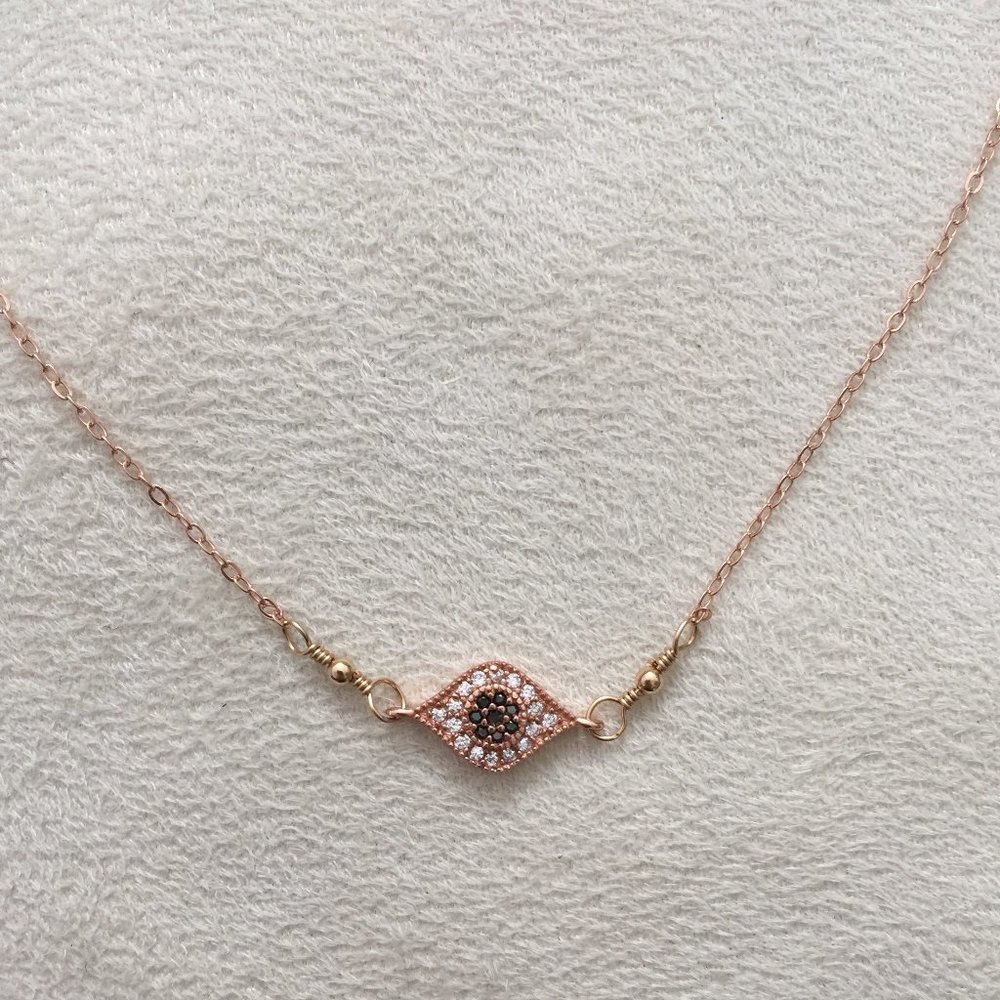 Charlene K Italian Crystal Evil Eye Choker